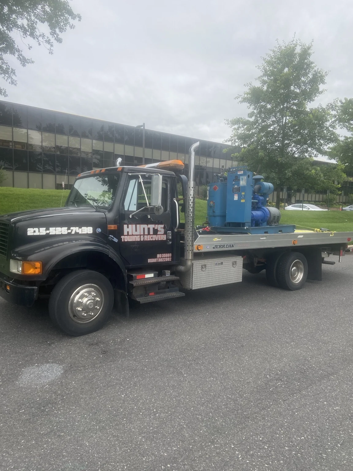 Equipment loaded for transport